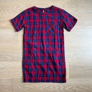 Madewell Edina Plaid Short-Sleeve Mini Dress XXS